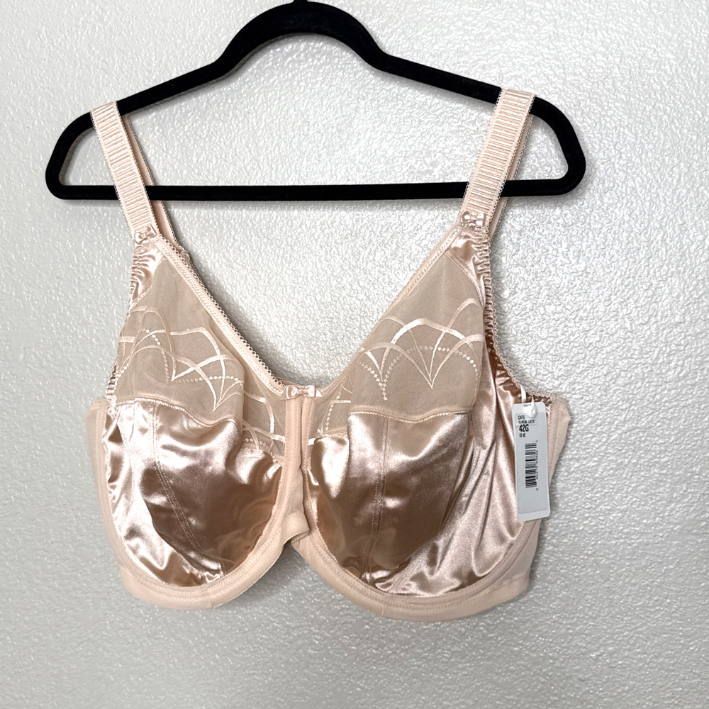 NWT Elomi Bra 42G Full Figure Cate Soft Cup Underwire Bra EL4030 Latte Tan